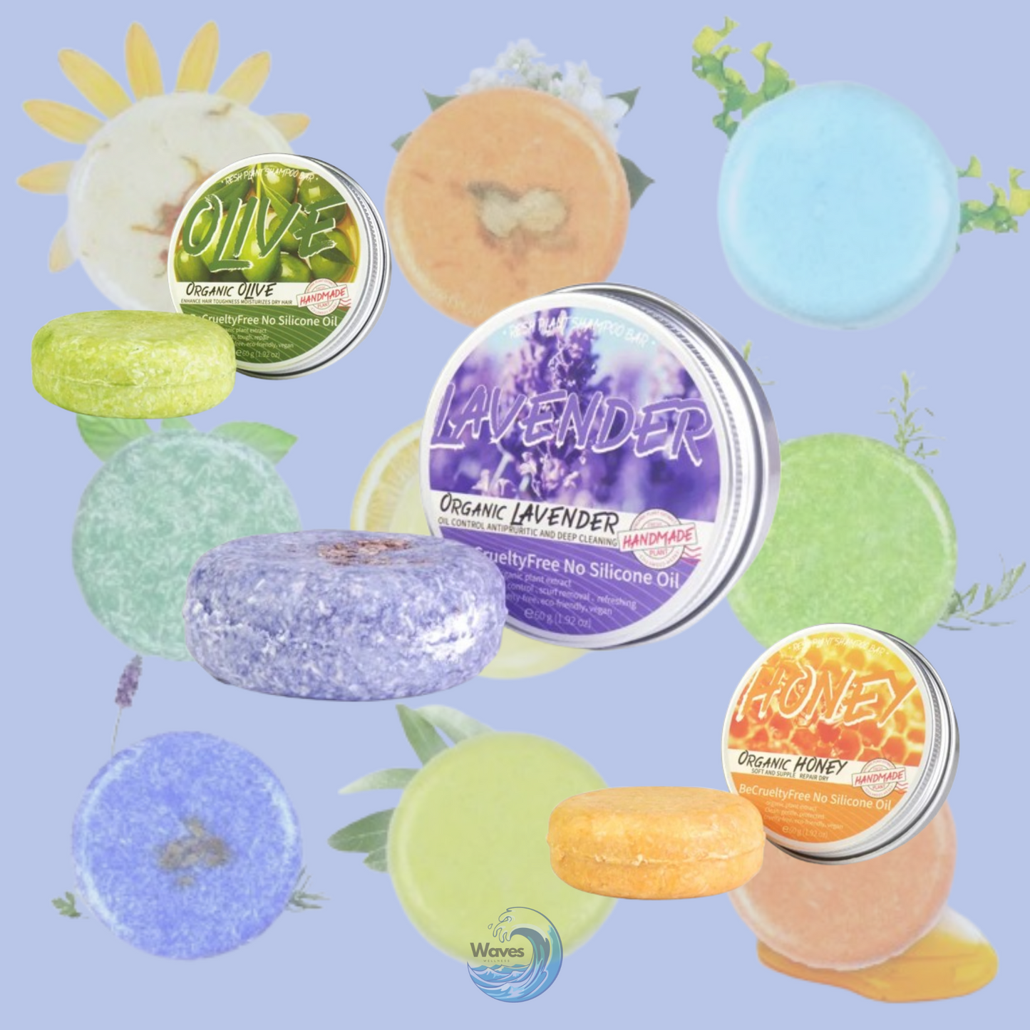 shampoo bars by waves wellness