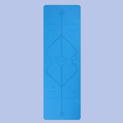 6mm Eco TPE Alignment Yoga Mat With Position Lines - Cushioned Support for All Levels - Waves Wellness