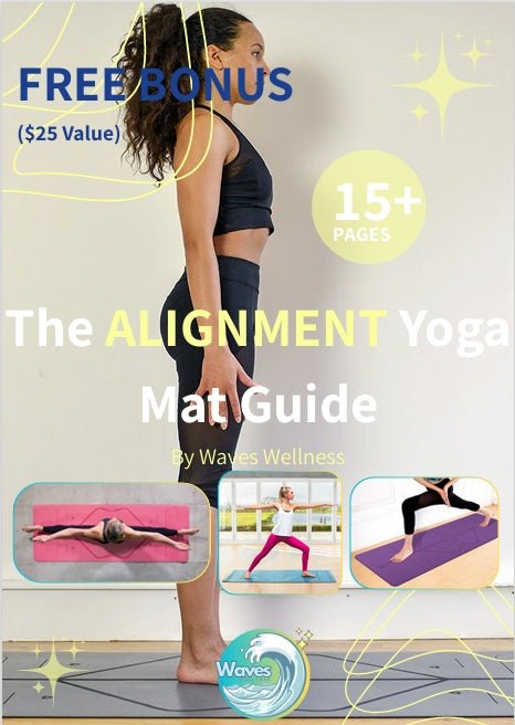 6mm Eco TPE Alignment Yoga Mat With Position Lines - Cushioned Support for All Levels - Waves Wellness