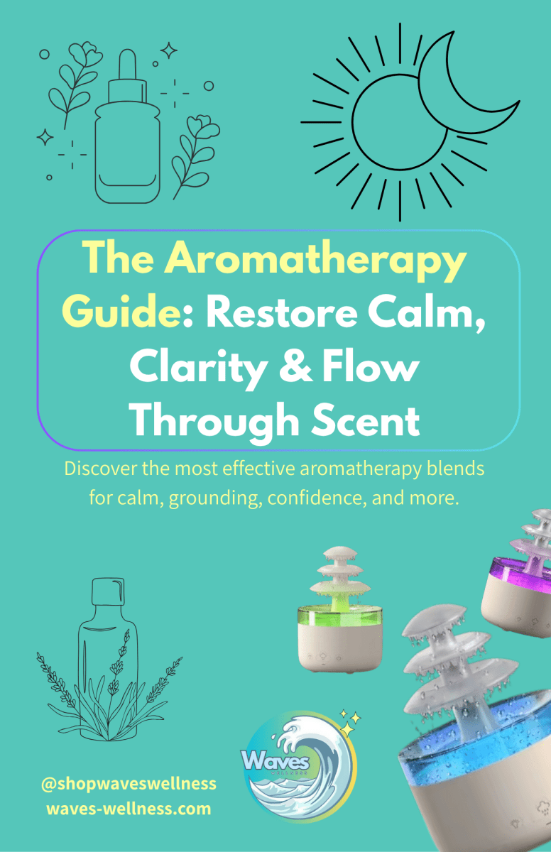 2 - in - 1 Rain Humidifier & Essential Oil Diffuser | LED Light & Rain Noise for Deep Sleep & Relaxation - Waves Wellness