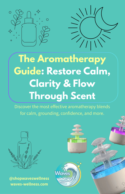 2 - in - 1 Rain Humidifier & Essential Oil Diffuser | LED Light & Rain Noise for Deep Sleep & Relaxation - Waves Wellness