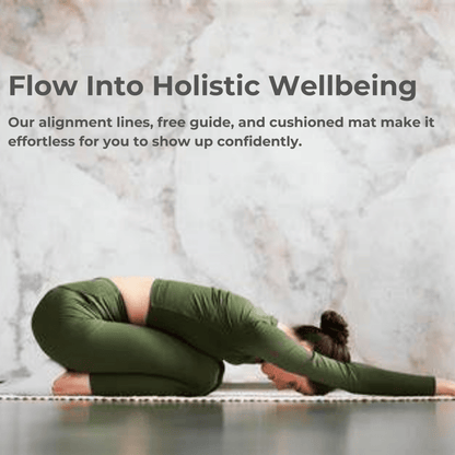 6mm Eco TPE Alignment Yoga Mat With Position Lines - Cushioned Support for All Levels - Waves Wellness