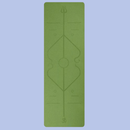 6mm Eco TPE Alignment Yoga Mat With Position Lines - Cushioned Support for All Levels - Waves Wellness