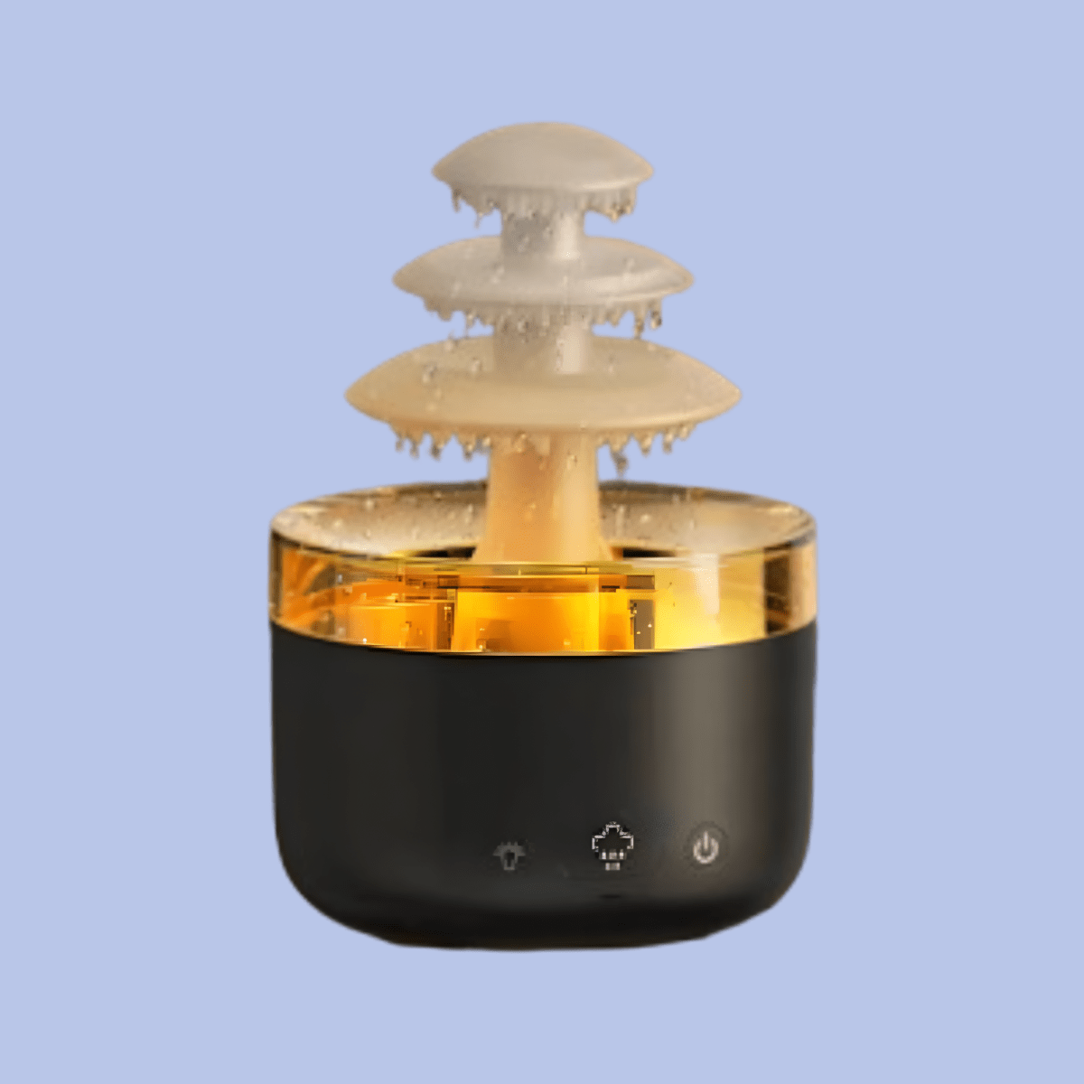 2 - in - 1 Rain Humidifier & Essential Oil Diffuser | LED Light & Rain Noise for Deep Sleep & Relaxation - Waves Wellness