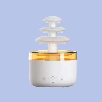 2 - in - 1 Rain Humidifier & Essential Oil Diffuser | LED Light & Rain Noise for Deep Sleep & Relaxation - Waves Wellness