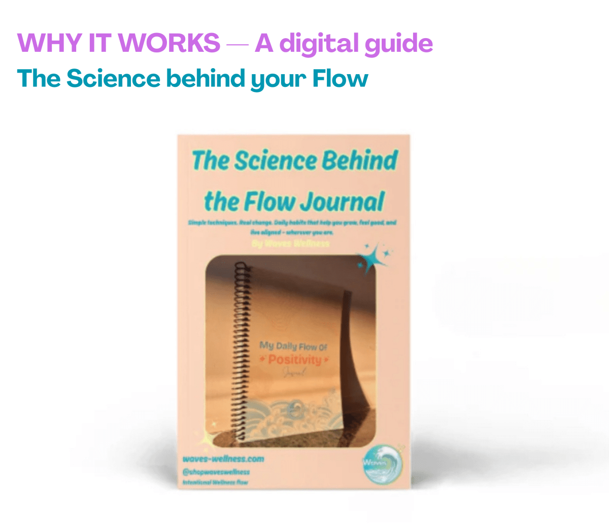 Flow Guided Wellness Journal | Daily Self Care & Growth - Waves Wellness
