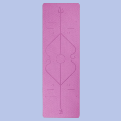 6mm Eco TPE Alignment Yoga Mat With Position Lines - Cushioned Support for All Levels - Waves Wellness