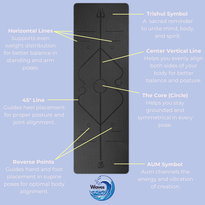 6mm Eco Alignment Yoga Mat - Cushioned Support for All Levels