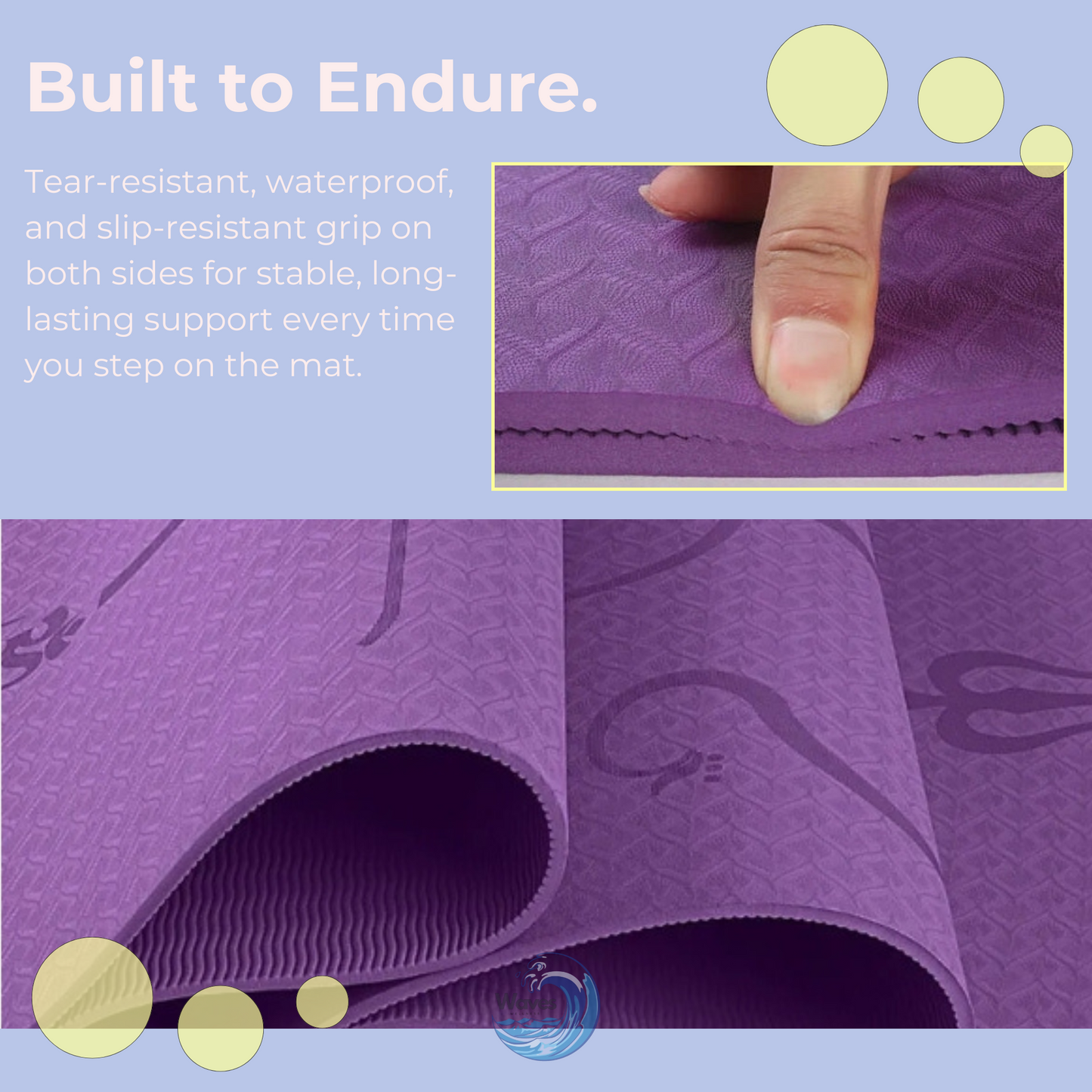 Eco-Friendly 6mm Alignment Yoga Mat – Non-Slip, Cushioned Support for All Levels